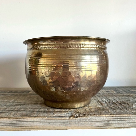 Solid brass planter pot - Picture 1 of 4